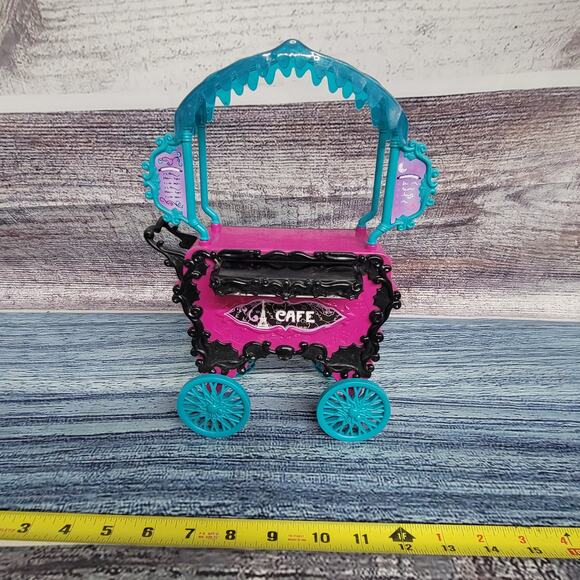 Monster High Doll Cafe Cart Bench Scaris City of Frights Doll Furniture - Picture 1 of 7